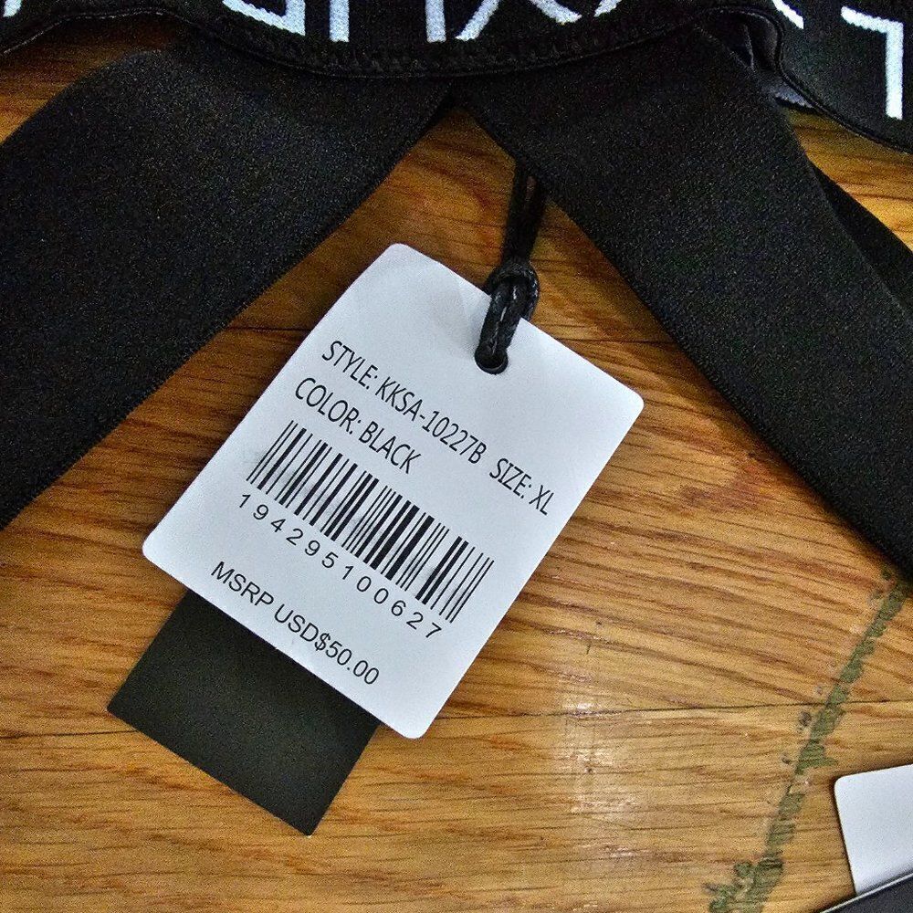 Kendall & Kylie Women's Black Logo Brand Bikini Top bandage logo Bottom Size XL - Picture 9 of 15